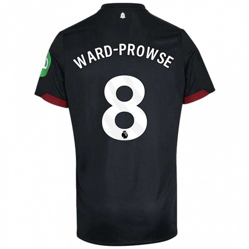 Homem Camisola James Ward-Prowse #8 Preto Branco Alternativa 2024/25 Camisa