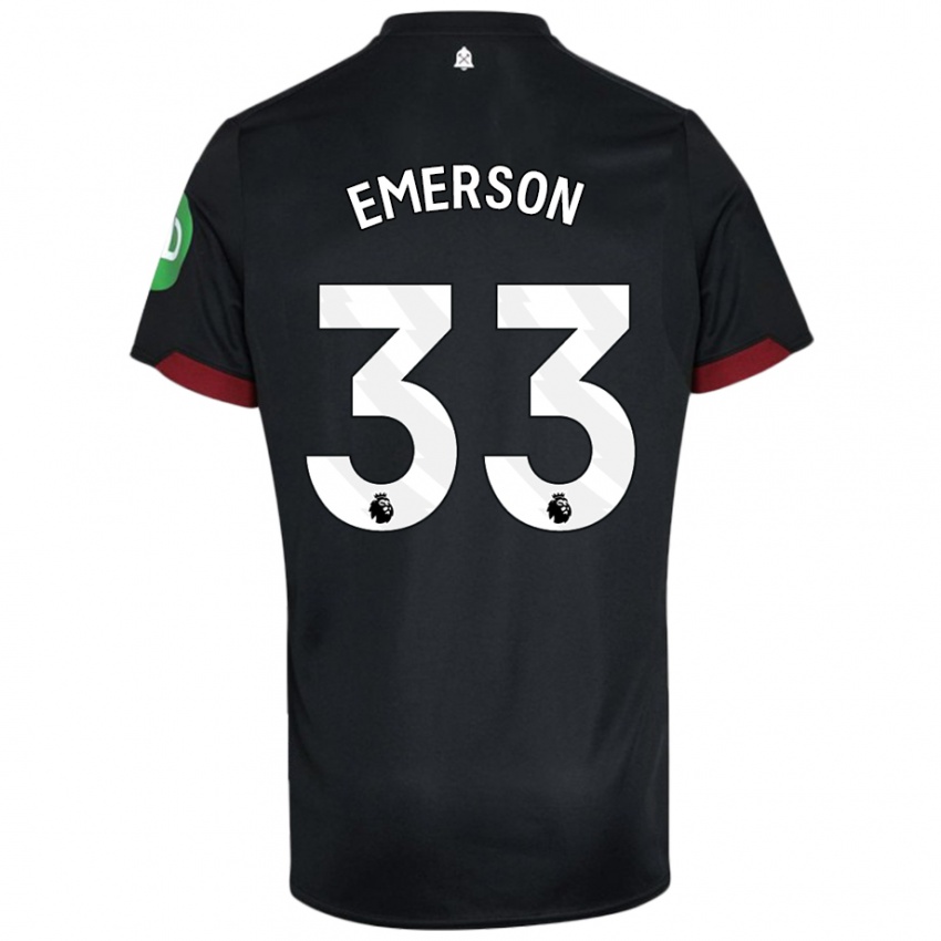 Homem Camisola Emerson Palmieri #33 Preto Branco Alternativa 2024/25 Camisa