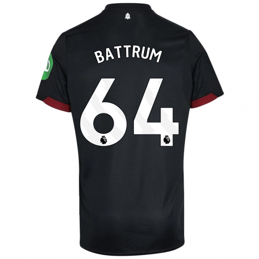 Homem Camisola Ryan Battrum #64 Preto Branco Alternativa 2024/25 Camisa