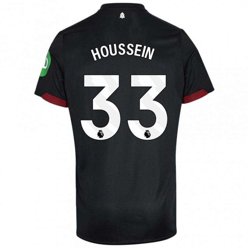 Homem Camisola Halle Houssein #33 Preto Branco Alternativa 2024/25 Camisa