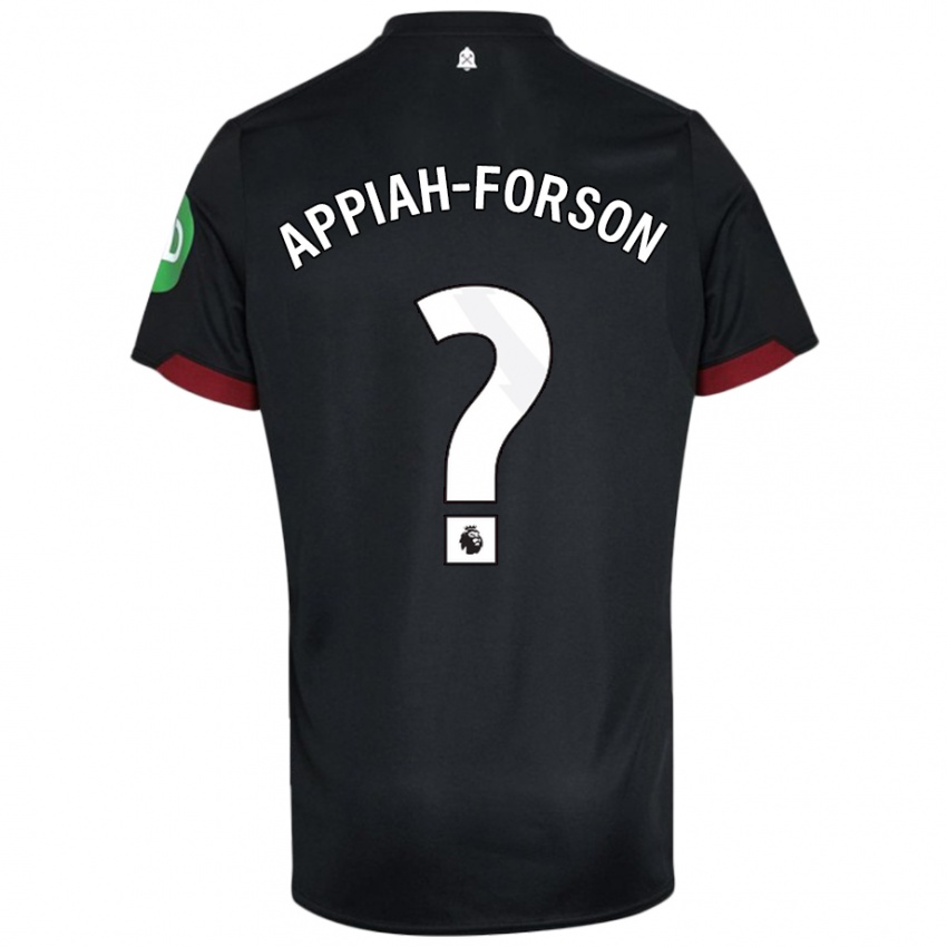 Homem Camisola Keenan Appiah-Forson #0 Preto Branco Alternativa 2024/25 Camisa