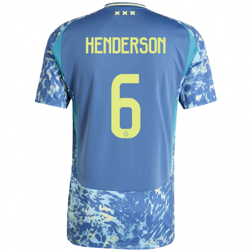 Homem Camisola Jordan Henderson #6 Amarelo Azul Cinzento Alternativa 2024/25 Camisa