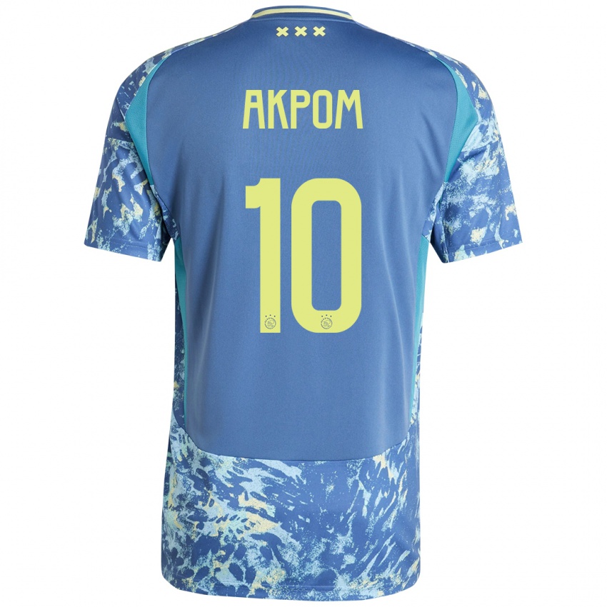 Homem Camisola Chuba Akpom #10 Amarelo Azul Cinzento Alternativa 2024/25 Camisa