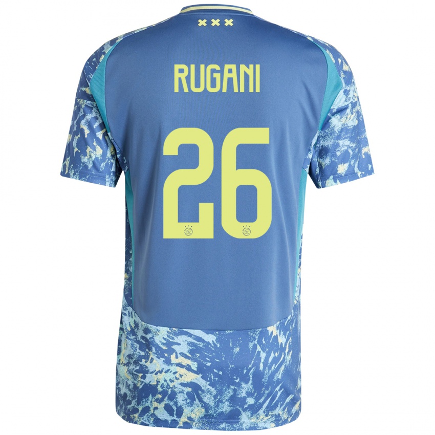 Homem Camisola Daniele Rugani #26 Amarelo Azul Cinzento Alternativa 2024/25 Camisa