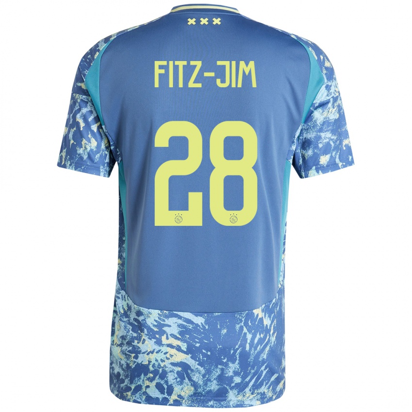 Homem Camisola Kian Fitz-Jim #28 Amarelo Azul Cinzento Alternativa 2024/25 Camisa