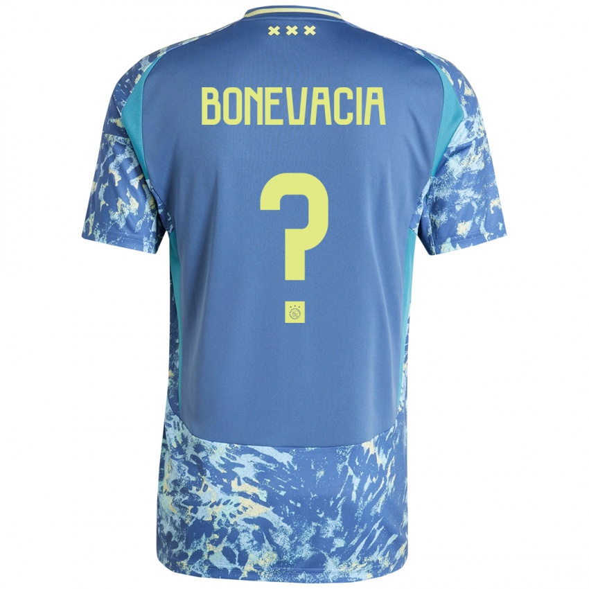 Homem Camisola Giuliano Bonevacia #0 Amarelo Azul Cinzento Alternativa 2024/25 Camisa