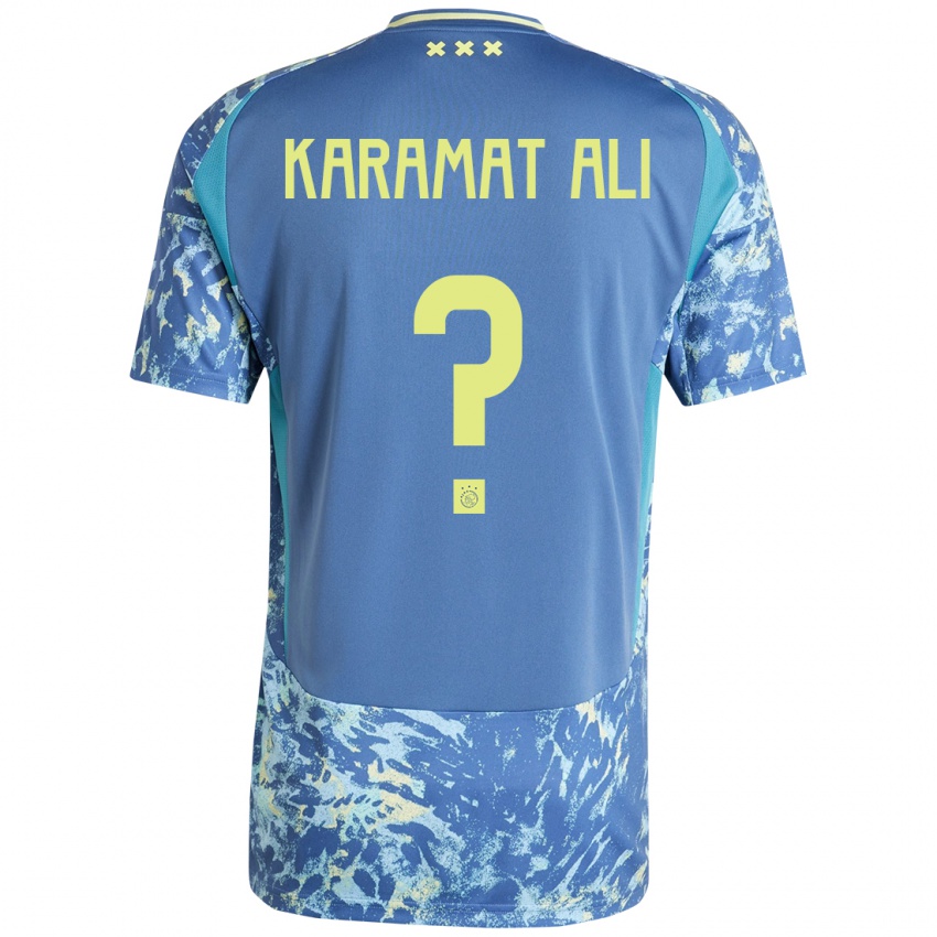 Homem Camisola Yaïr Karamat Ali #0 Amarelo Azul Cinzento Alternativa 2024/25 Camisa