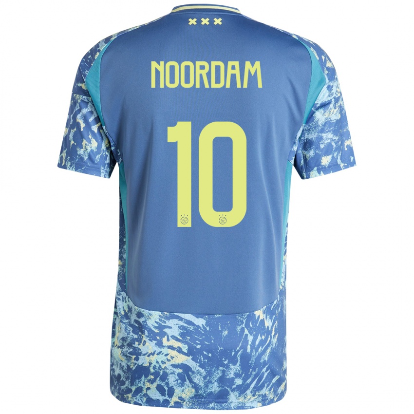 Homem Camisola Nadine Noordam #10 Amarelo Azul Cinzento Alternativa 2024/25 Camisa