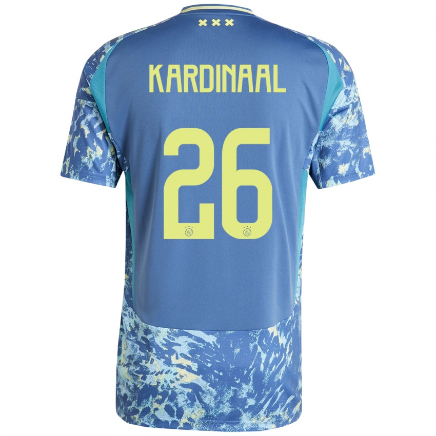 Homem Camisola Isa Kardinaal #26 Amarelo Azul Cinzento Alternativa 2024/25 Camisa