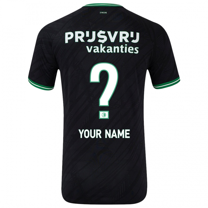 Homem Camisola Seu Nome #0 Verde Preto Alternativa 2024/25 Camisa