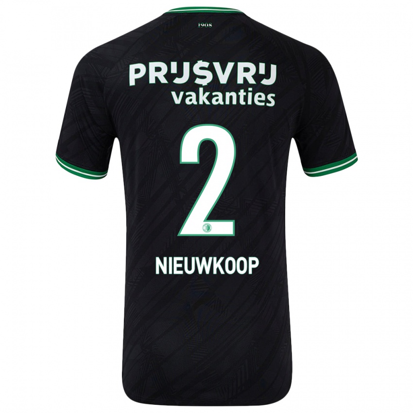 Homem Camisola Bart Nieuwkoop #2 Verde Preto Alternativa 2024/25 Camisa