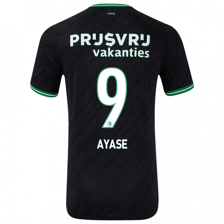 Homem Camisola Ayase Ueda #9 Verde Preto Alternativa 2024/25 Camisa