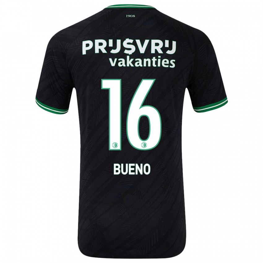 Homem Camisola Hugo Bueno #16 Verde Preto Alternativa 2024/25 Camisa