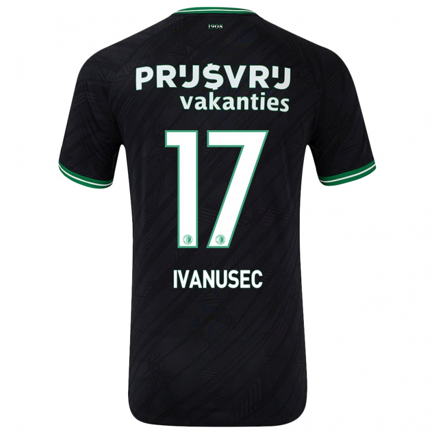 Homem Camisola Luka Ivanusec #17 Verde Preto Alternativa 2024/25 Camisa