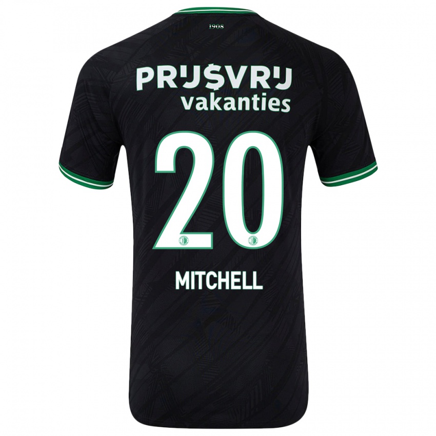 Homem Camisola Jeyland Mitchell #20 Verde Preto Alternativa 2024/25 Camisa