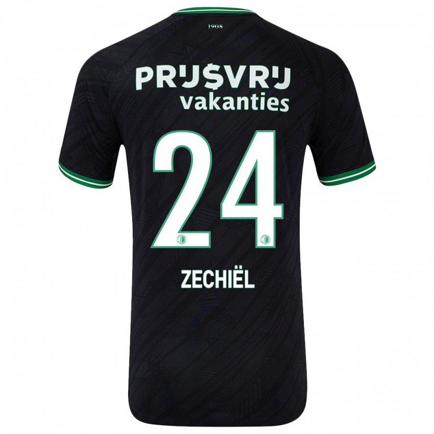 Homem Camisola Gjivai Zechiel #24 Verde Preto Alternativa 2024/25 Camisa