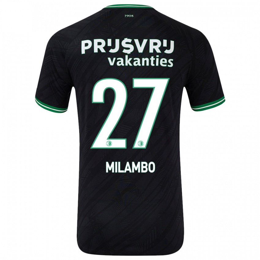 Homem Camisola Antoni Milambo #27 Verde Preto Alternativa 2024/25 Camisa