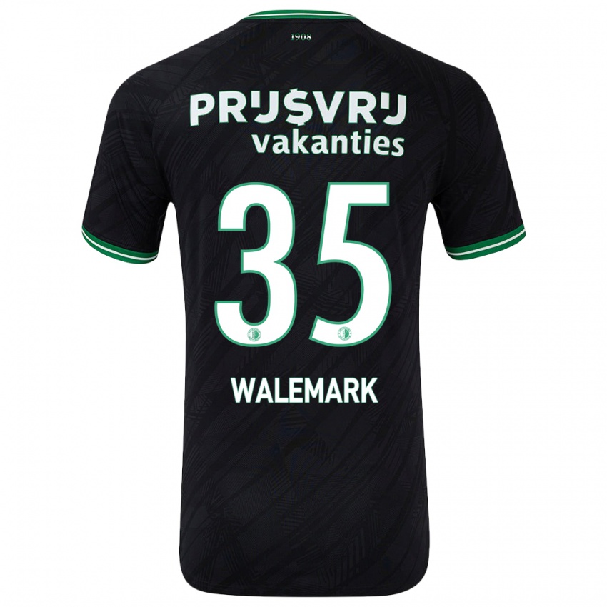 Homem Camisola Patrik Walemark #35 Verde Preto Alternativa 2024/25 Camisa