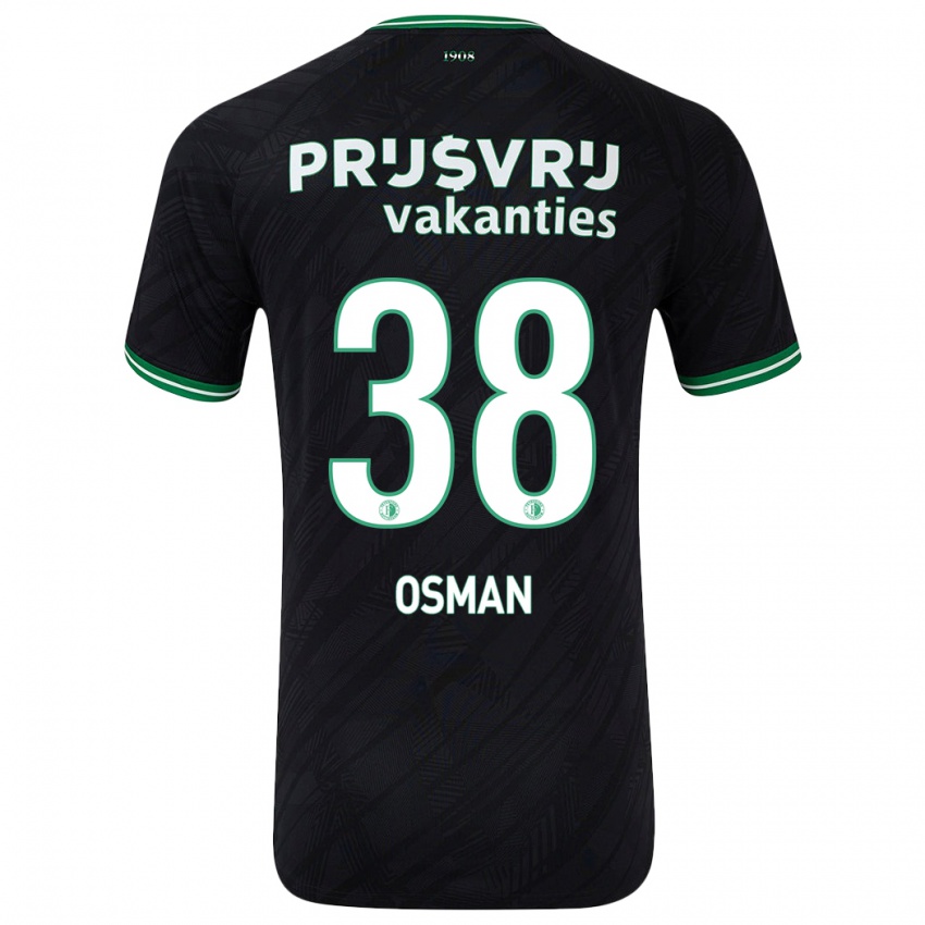 Homem Camisola Ibrahim Osman #38 Verde Preto Alternativa 2024/25 Camisa