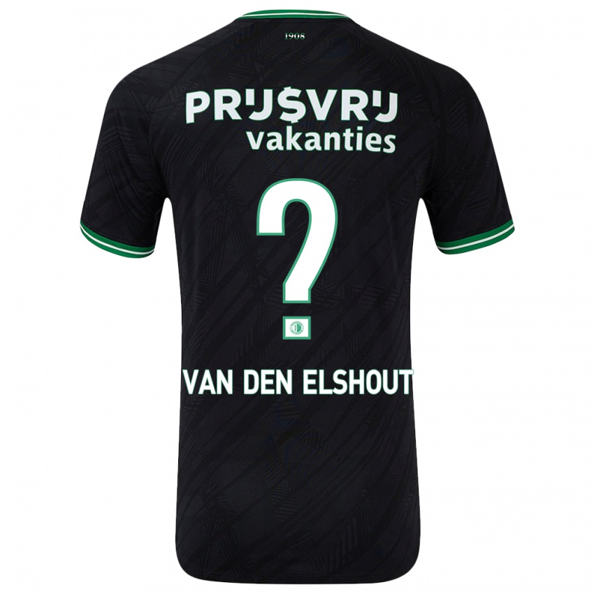 Homem Camisola Tobias Van Den Elshout #0 Verde Preto Alternativa 2024/25 Camisa