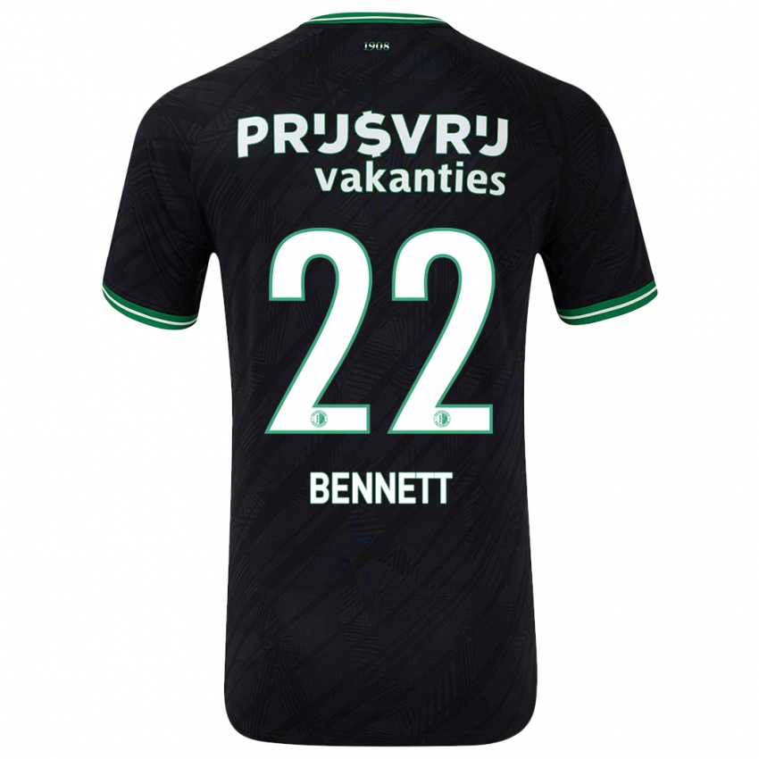 Homem Camisola Walter Bennett #22 Verde Preto Alternativa 2024/25 Camisa