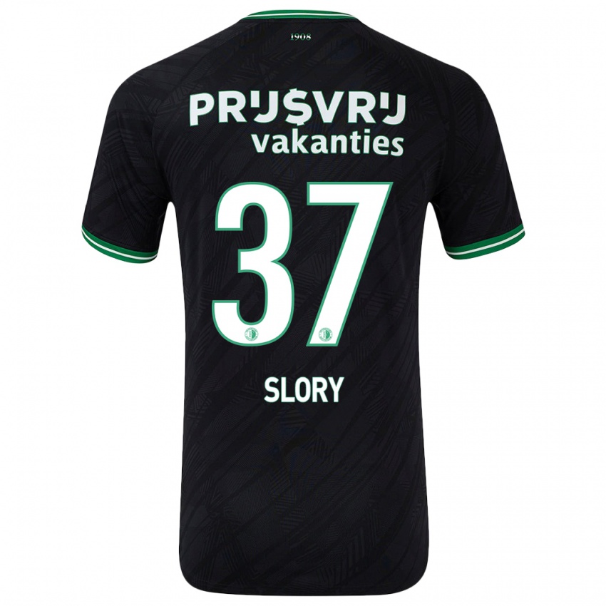 Homem Camisola Jaden Slory #37 Verde Preto Alternativa 2024/25 Camisa