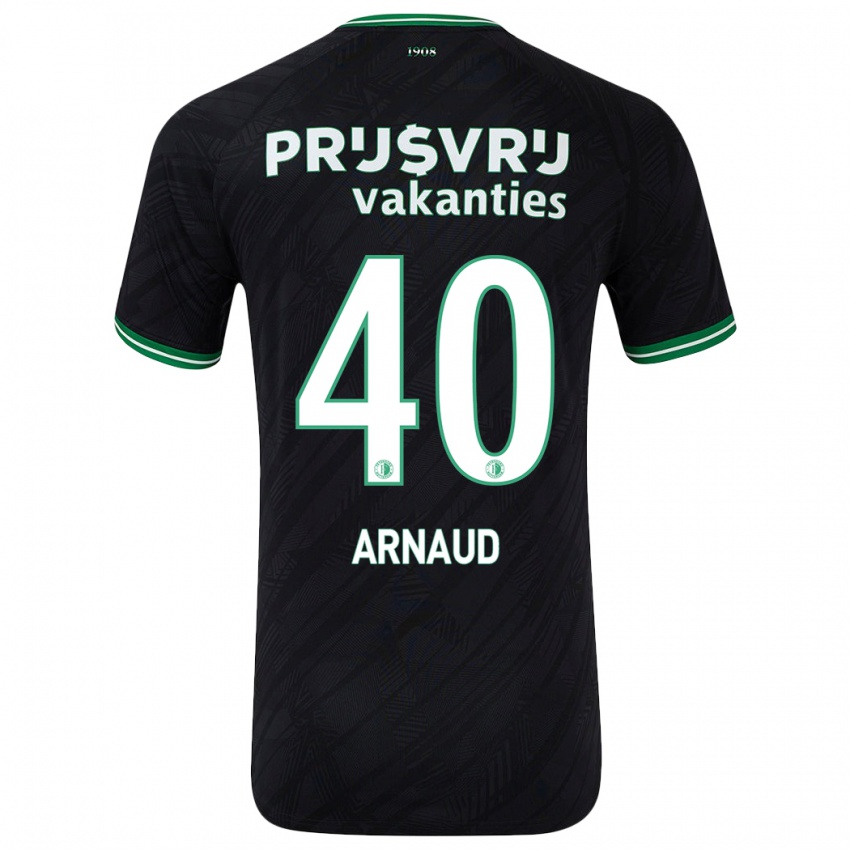 Homem Camisola Lugene Arnaud #40 Verde Preto Alternativa 2024/25 Camisa