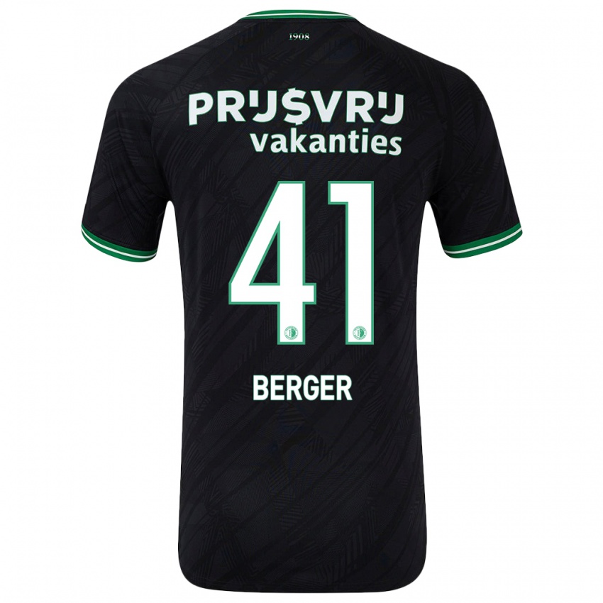 Homem Camisola Mannou Berger #41 Verde Preto Alternativa 2024/25 Camisa