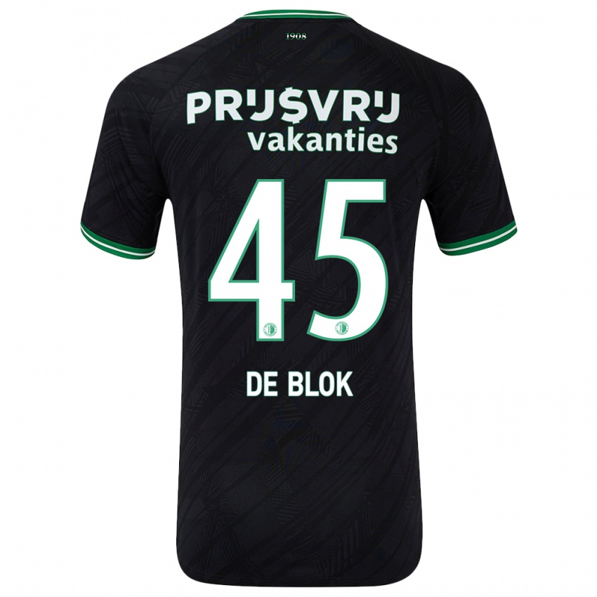 Homem Camisola Lars De Blok #45 Verde Preto Alternativa 2024/25 Camisa