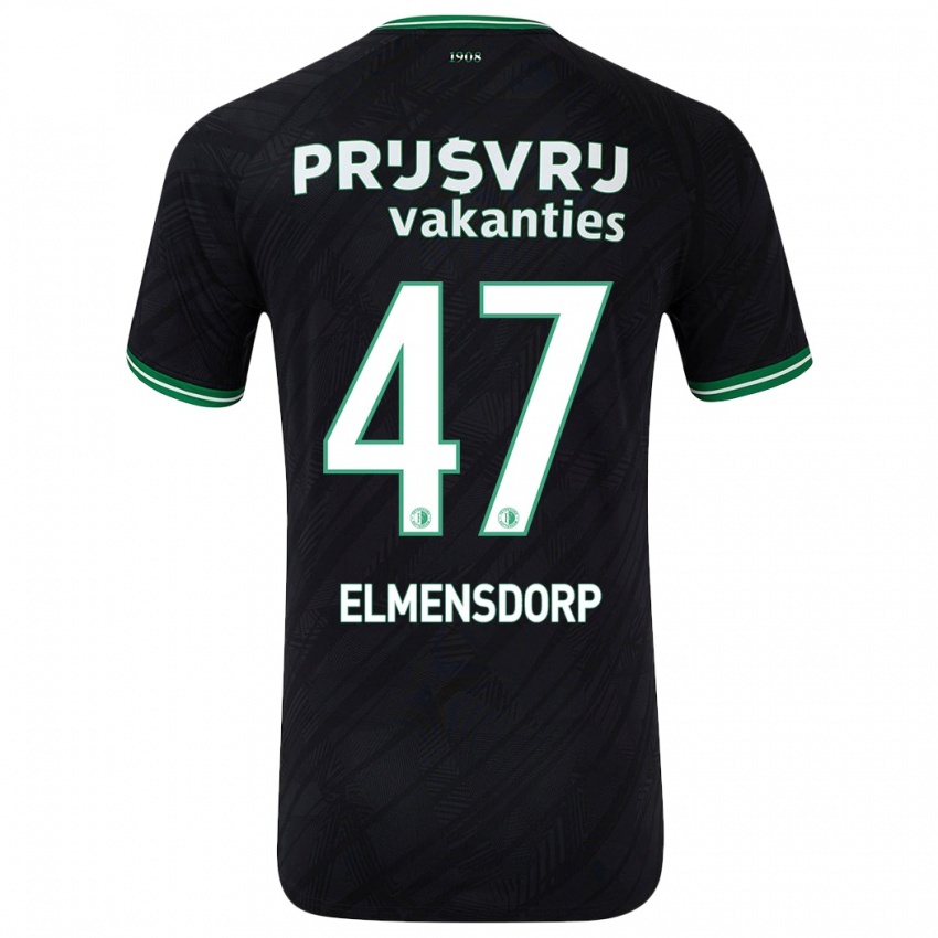 Homem Camisola Paris Elmensdorp #47 Verde Preto Alternativa 2024/25 Camisa