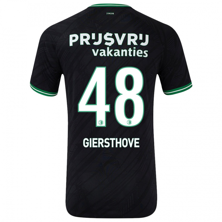 Homem Camisola Djomar Giersthove #48 Verde Preto Alternativa 2024/25 Camisa