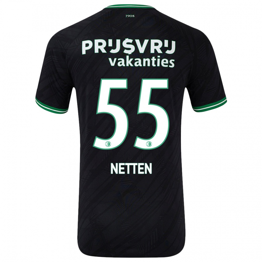 Homem Camisola Luc Netten #55 Verde Preto Alternativa 2024/25 Camisa