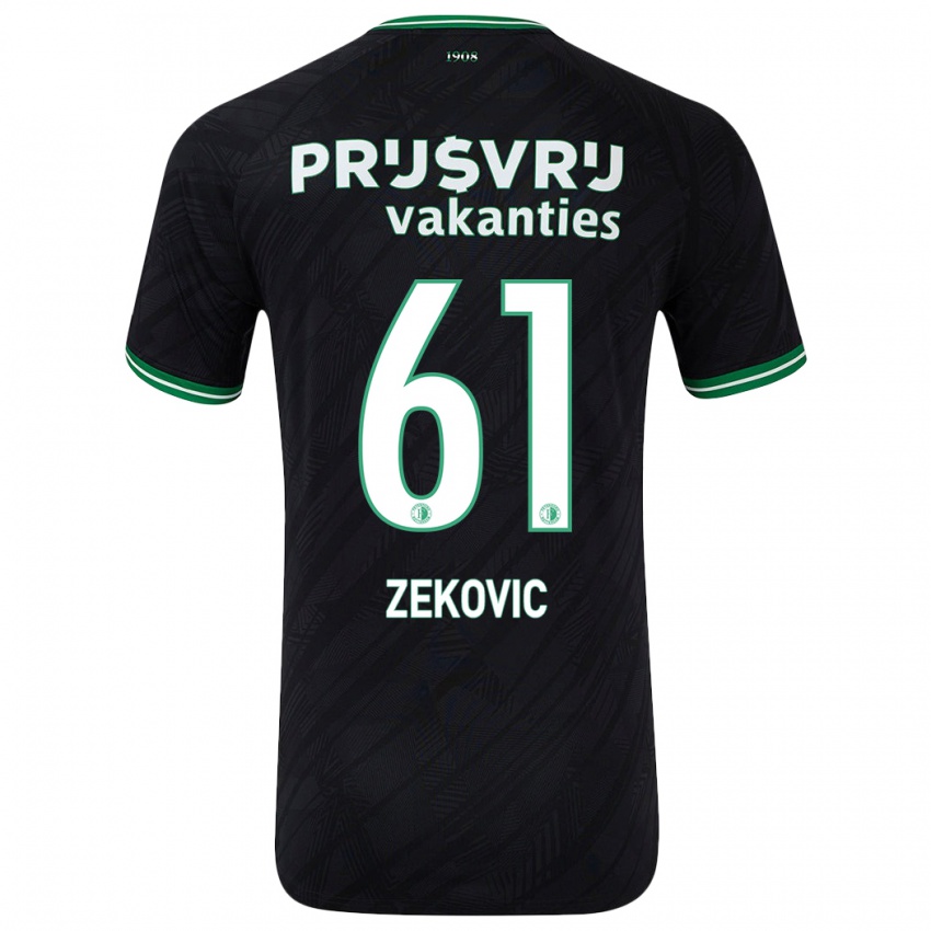 Homem Camisola Aleks Zekovic #61 Verde Preto Alternativa 2024/25 Camisa