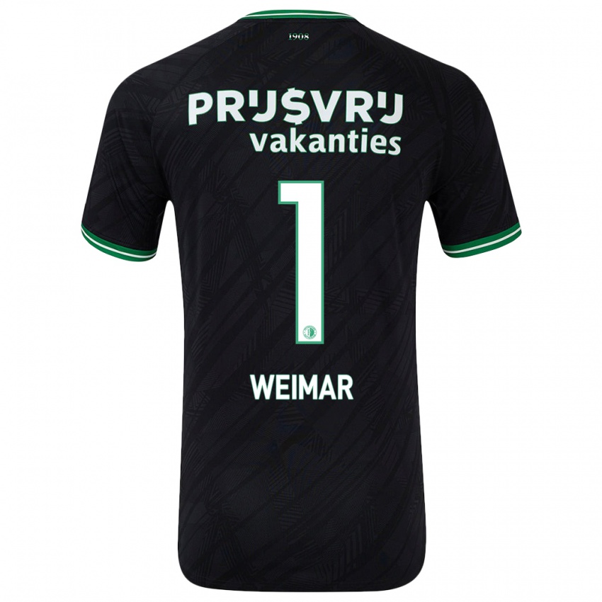 Homem Camisola Jacintha Weimar #1 Verde Preto Alternativa 2024/25 Camisa