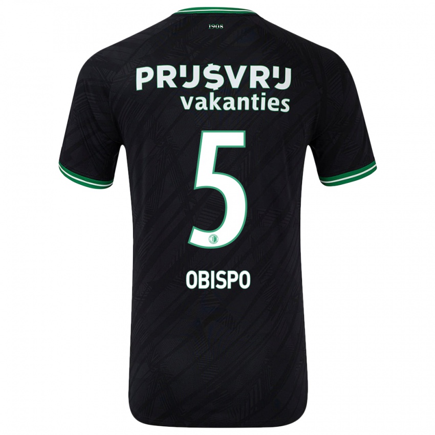 Homem Camisola Celainy Obispo #5 Verde Preto Alternativa 2024/25 Camisa