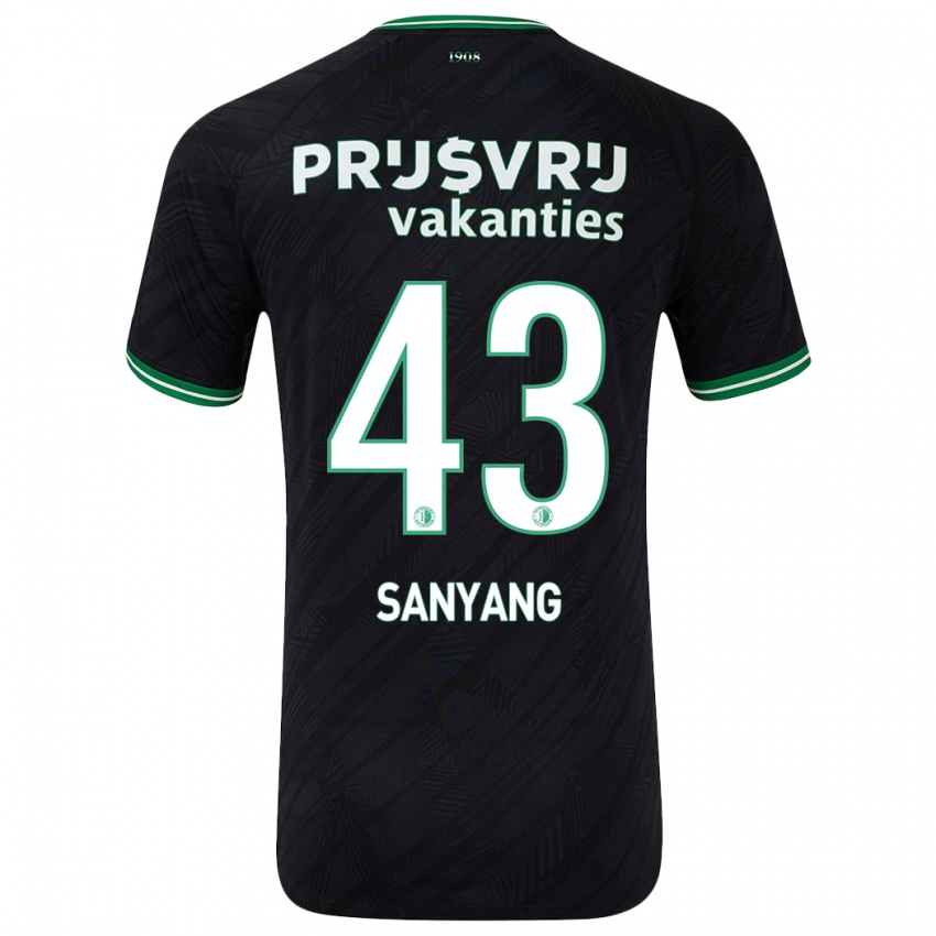 Homem Camisola Amadou-David Sanyang #43 Verde Preto Alternativa 2024/25 Camisa