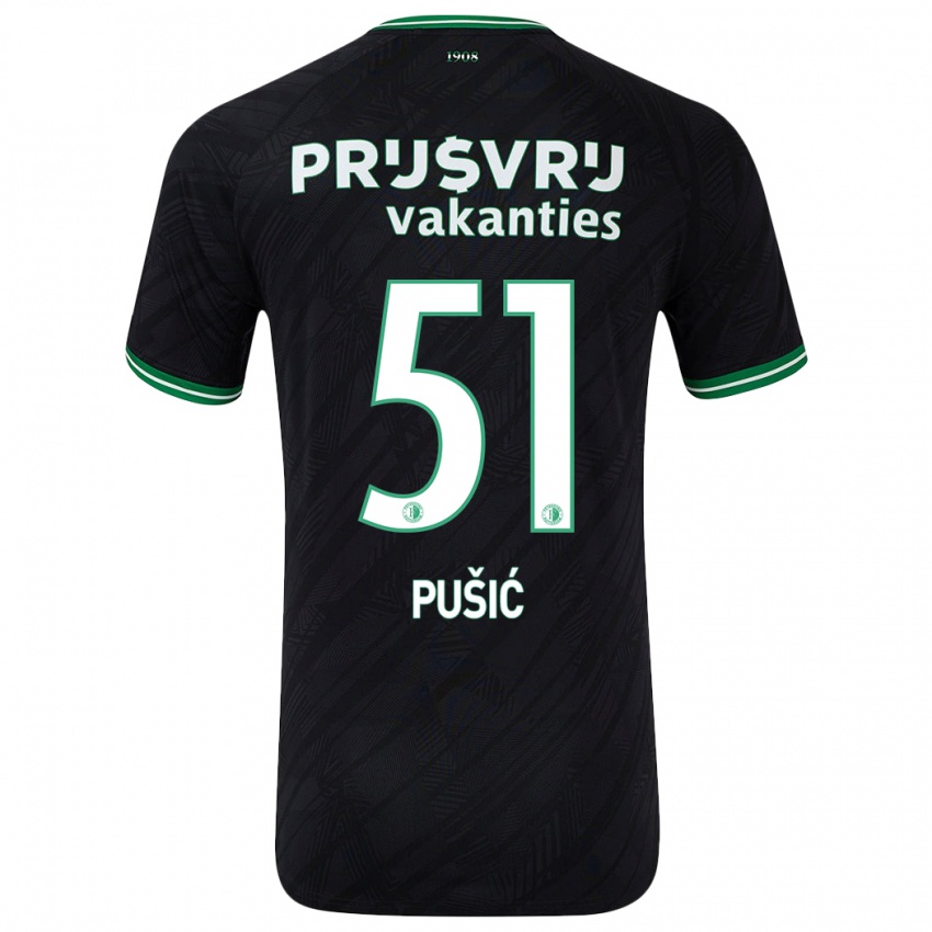 Homem Camisola Noah Pušić #51 Verde Preto Alternativa 2024/25 Camisa