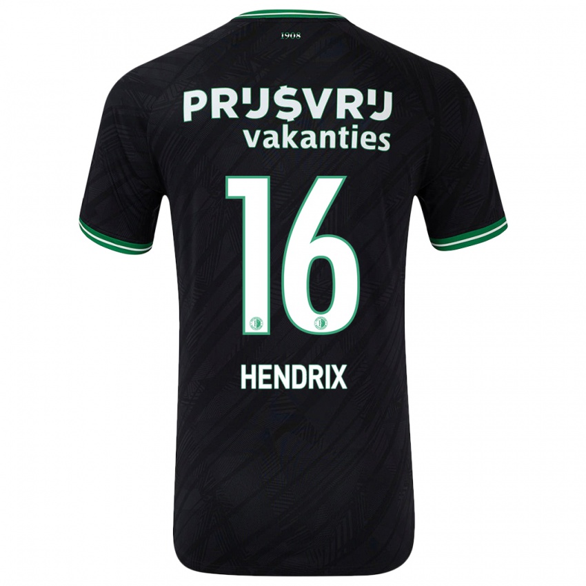 Homem Camisola Jorrit Hendrix #16 Verde Preto Alternativa 2024/25 Camisa