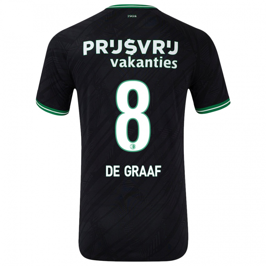 Homem Camisola Esmee De Graaf #8 Verde Preto Alternativa 2024/25 Camisa