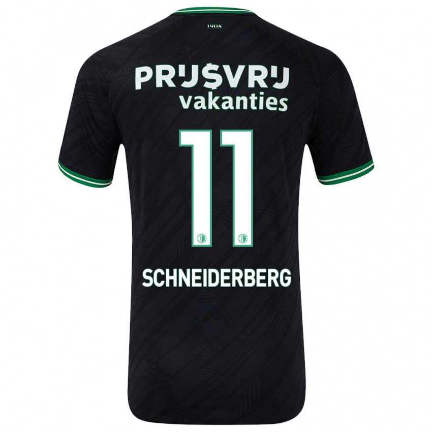 Homem Camisola July Schneiderberg #11 Verde Preto Alternativa 2024/25 Camisa