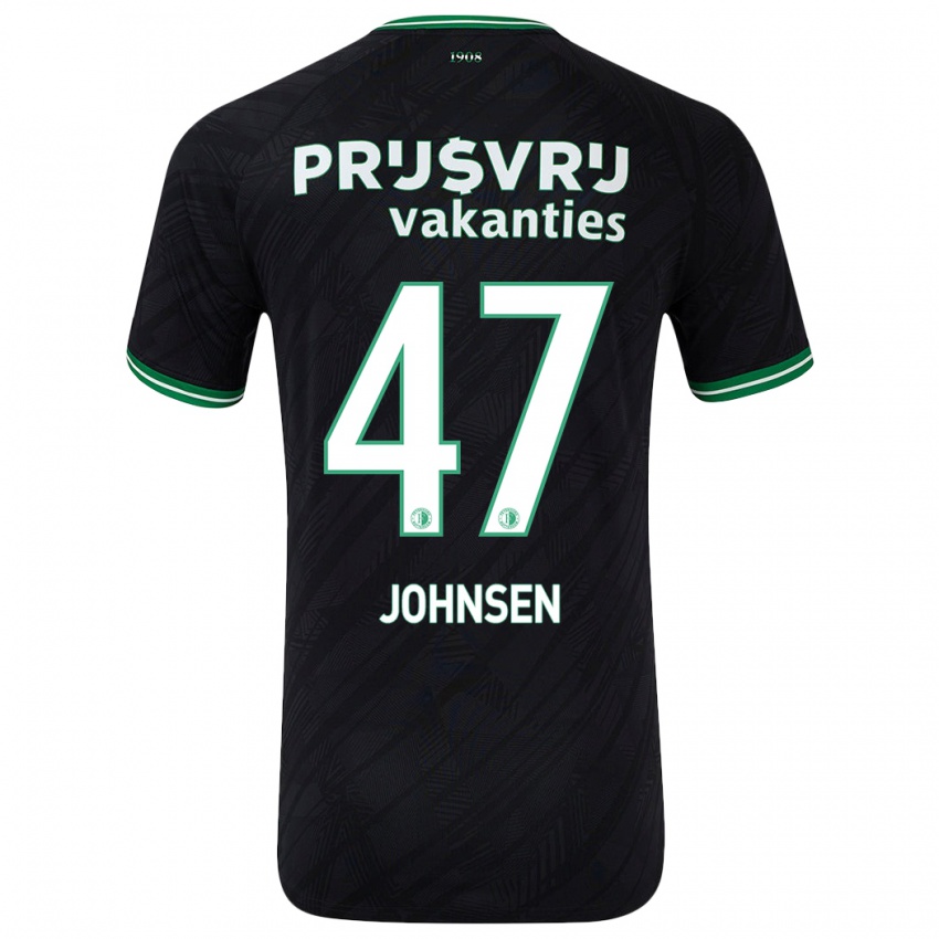 Homem Camisola Mikael Torset Johnsen #47 Verde Preto Alternativa 2024/25 Camisa