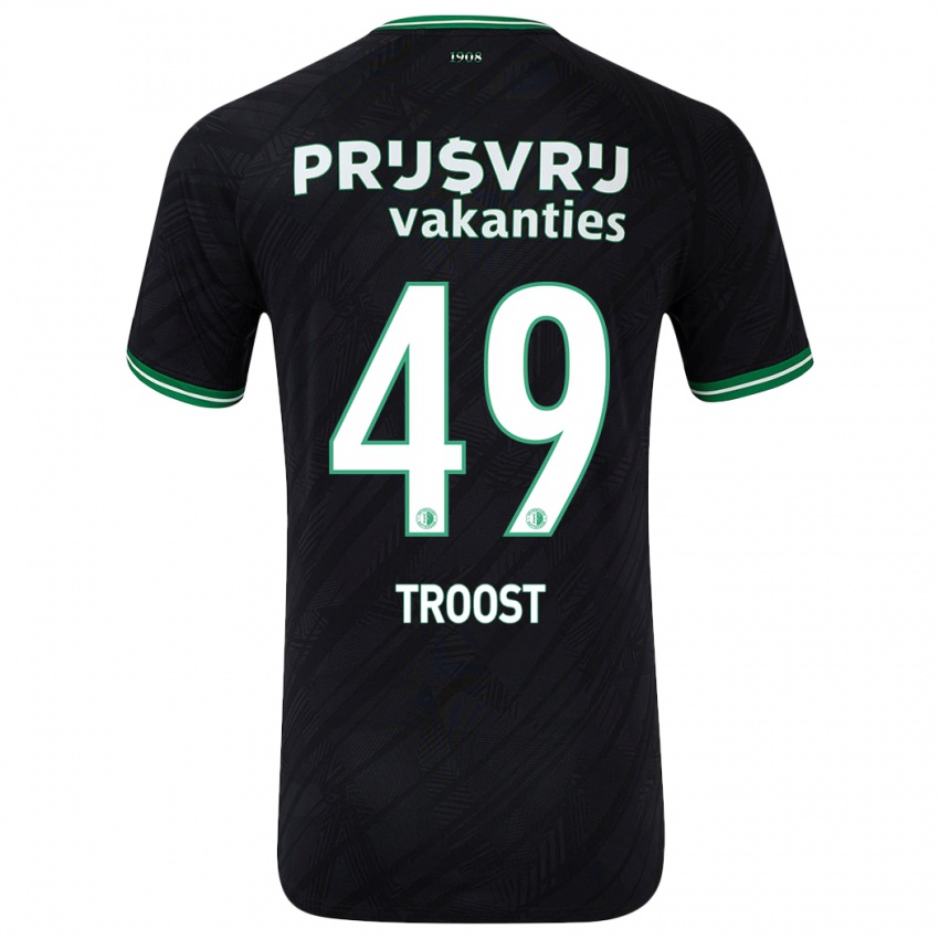 Homem Camisola Tein Troost #49 Verde Preto Alternativa 2024/25 Camisa