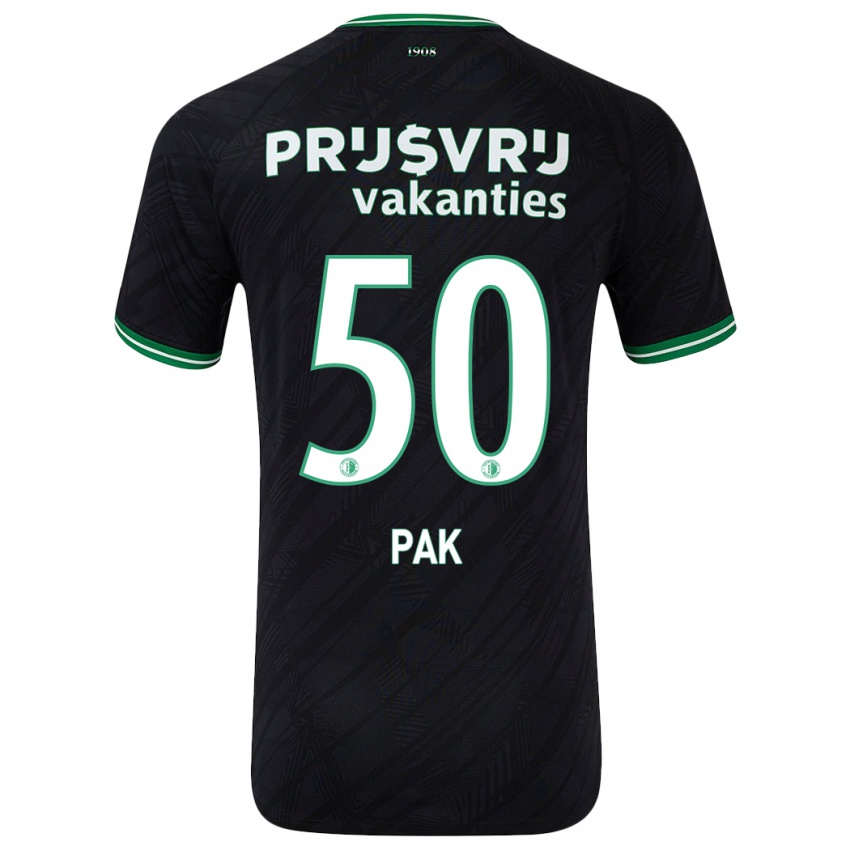 Homem Camisola Sam Pak #50 Verde Preto Alternativa 2024/25 Camisa