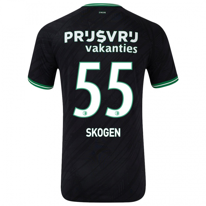 Homem Camisola Sondre Skogen #55 Verde Preto Alternativa 2024/25 Camisa