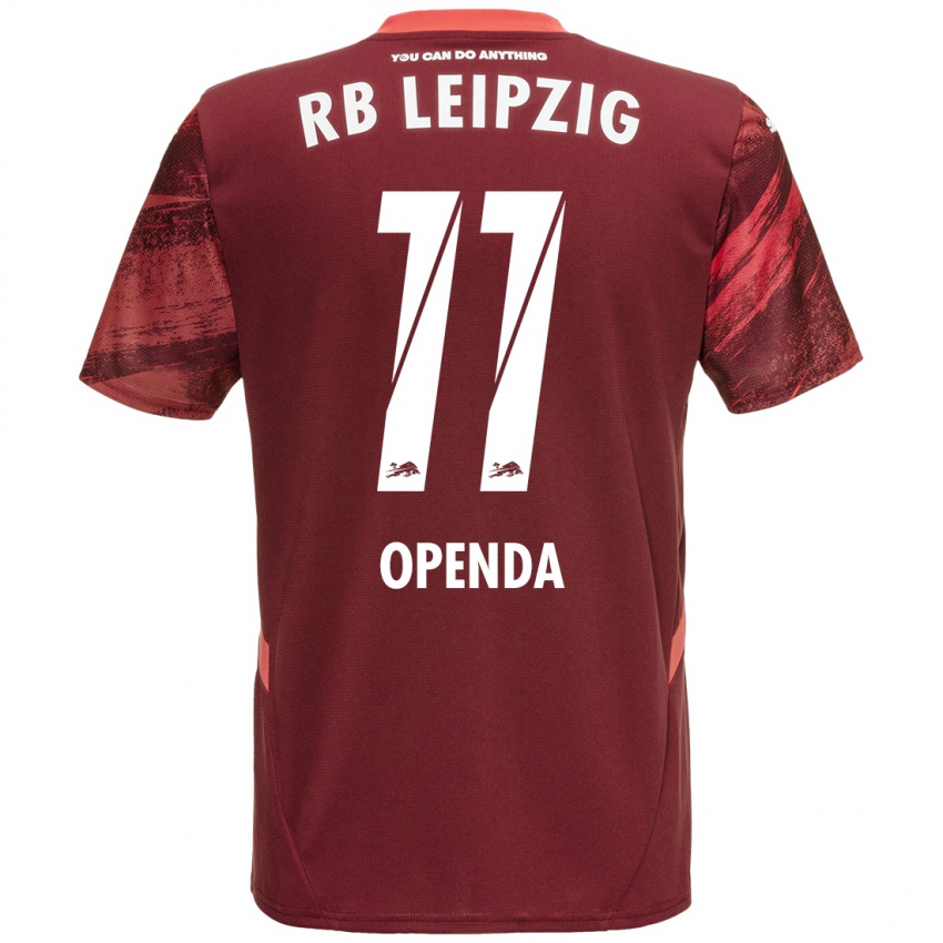 Homem Camisola Loïs Openda #11 Borgonha Alternativa 2024/25 Camisa