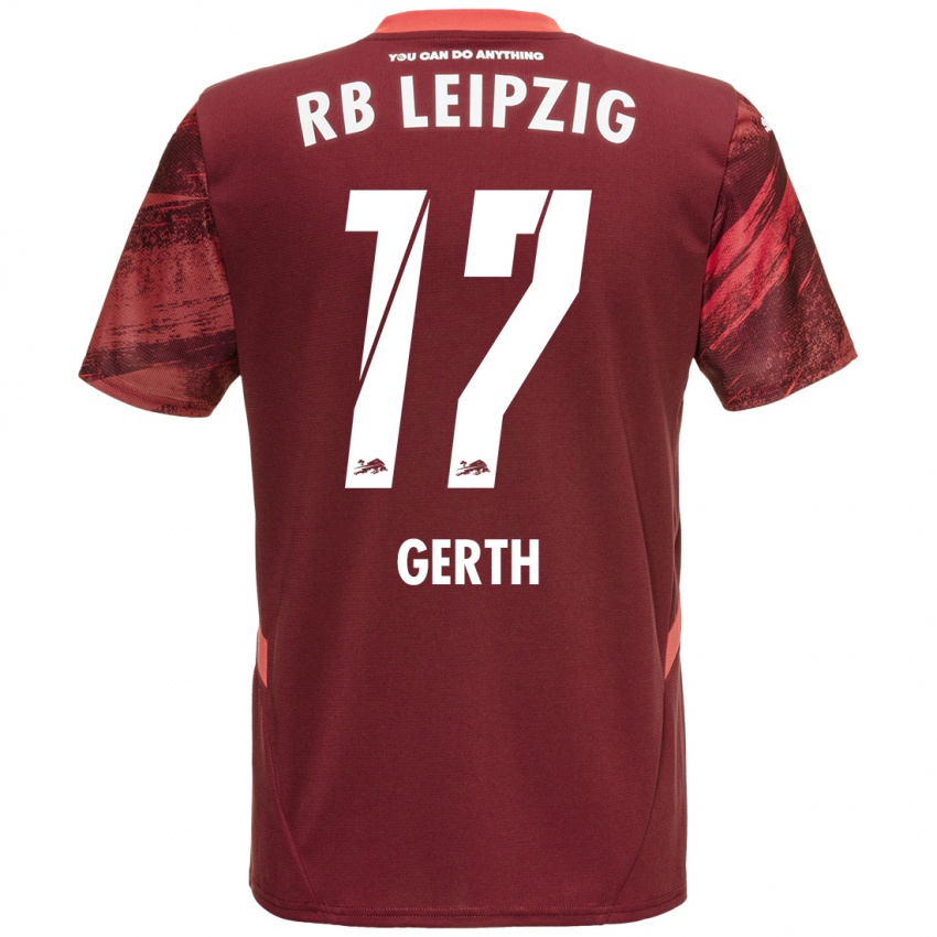 Homem Camisola Amos Gerth #17 Borgonha Alternativa 2024/25 Camisa