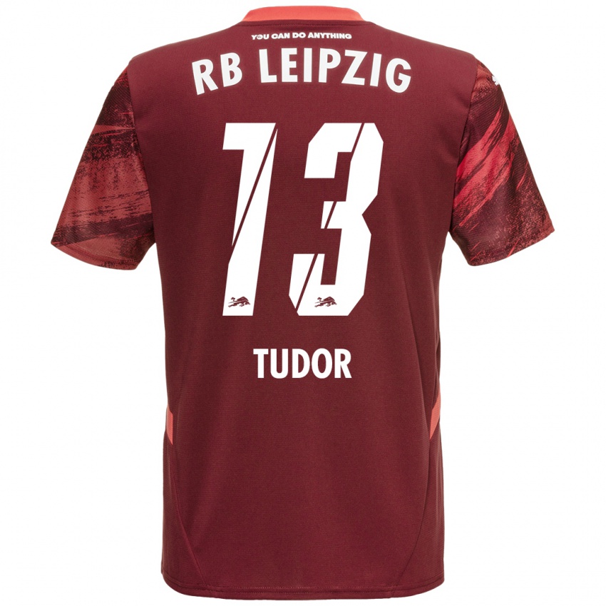 Homem Camisola Aaron Tudor #13 Borgonha Alternativa 2024/25 Camisa