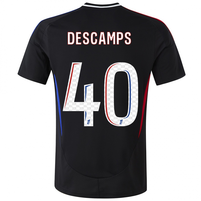 Homem Camisola Rémy Descamps #40 Preto Alternativa 2024/25 Camisa