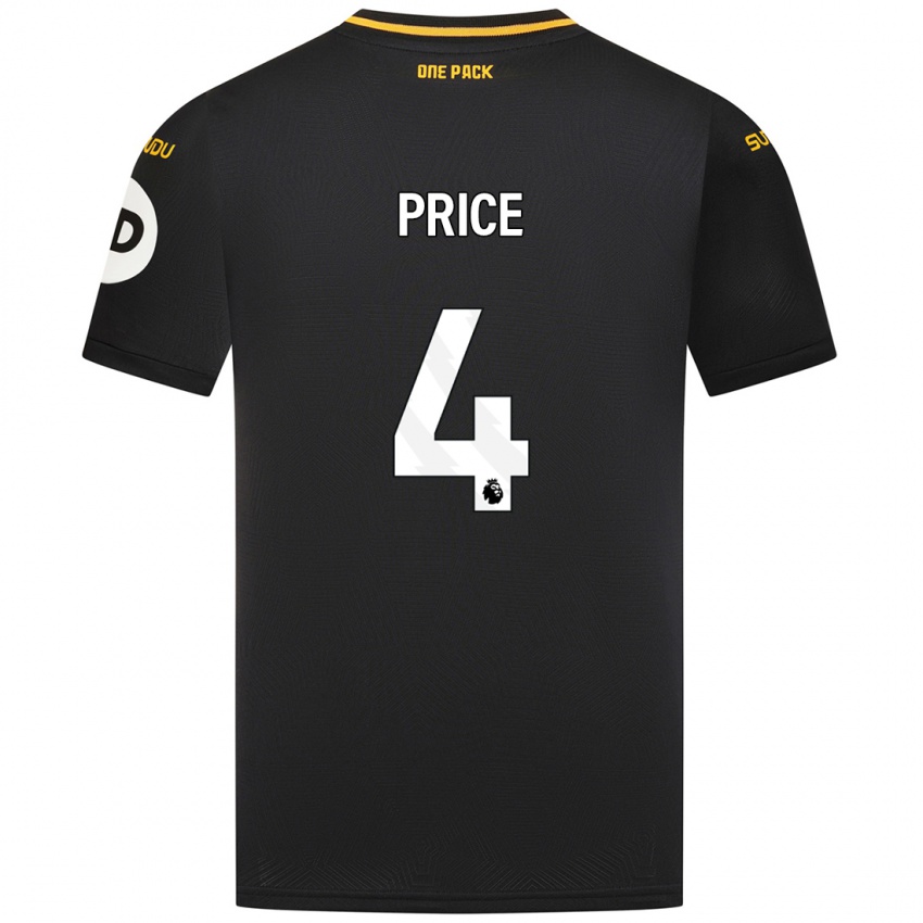 Homem Camisola Anna Price #4 Preto Alternativa 2024/25 Camisa