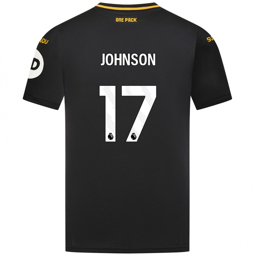 Homem Camisola Katie Johnson #17 Preto Alternativa 2024/25 Camisa